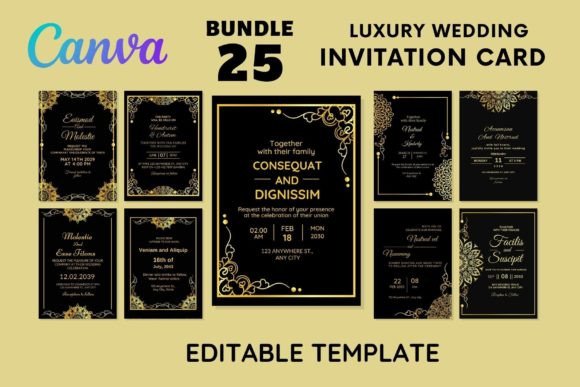 Download 25 Luxury Wedding Invitation Card Vol-2 - Invitation card Collection