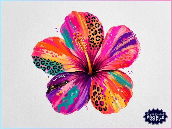 Download Colorful Hibiscus Flower Tropical PNG - Tropic Collection