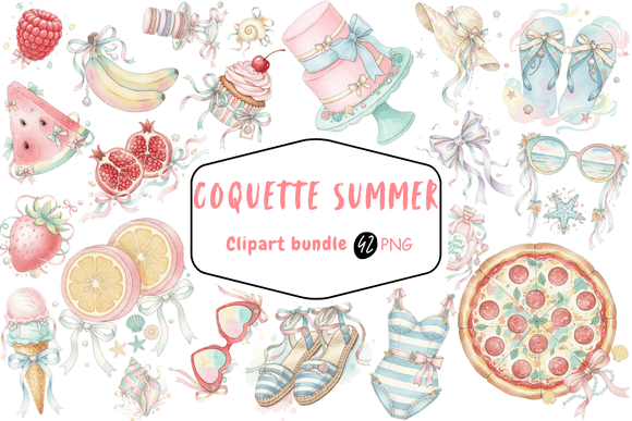 Download Coquette Summer Watercolor Clipart PNG - Watercolor clipart png Collection