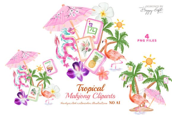 Download Tropical Mahjong Cliparts - Palm Spring - Tropic Collection