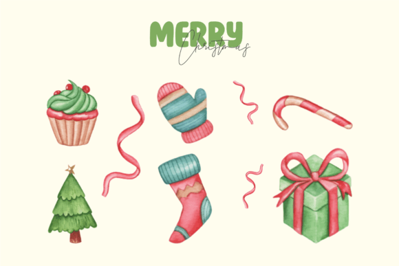 Download Merry Christmas Watercolor Elements - Christmas watercolor elements Collection