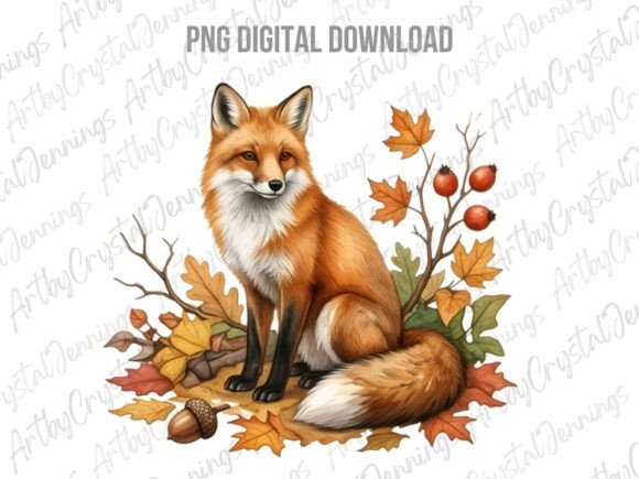 Download Autumn Fox Watercolor Clipart PNG - Watercolor clipart png Collection