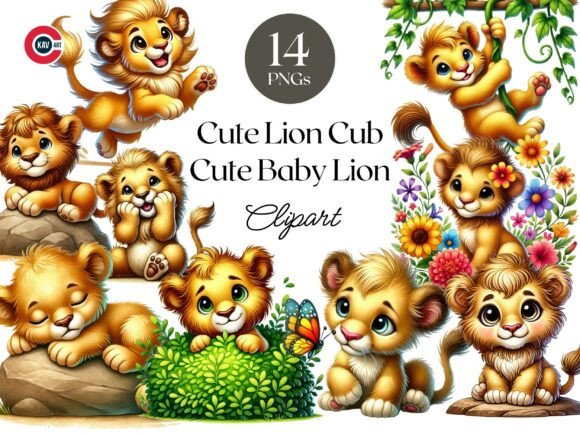 Download Cute Lion Cub Clipart, Cute Baby Lion - Cute lion Collection
