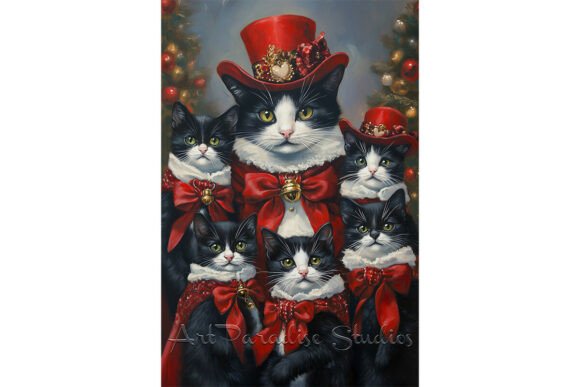 Download Christmas Cat Family Kids Wall Art - Kids wall art Collection
