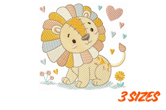 Download Cute Lion Embroidery Nursery Design - Cute lion Collection