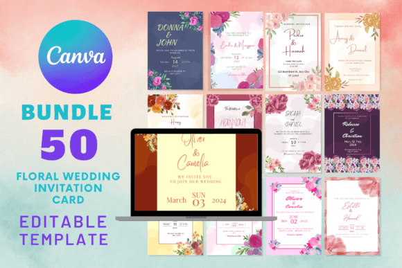 Download Floral Wedding Invitation Card - Invitation card Collection