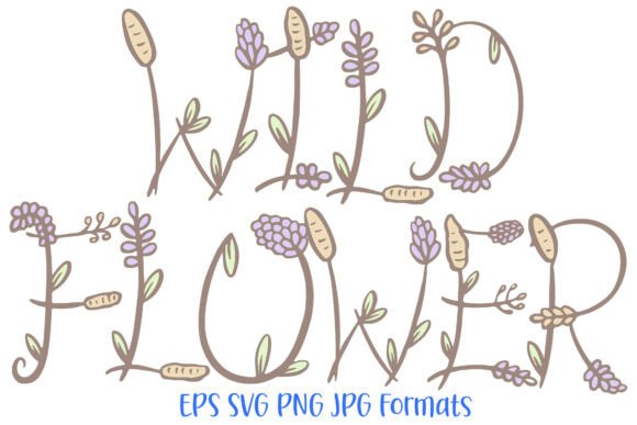 Download Wildflower PNG Font Floral Flowers SVG - Premium Resources
