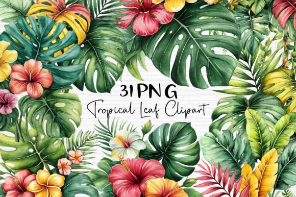 Download Tropical Leaf Clipart PNG - Tropic Collection
