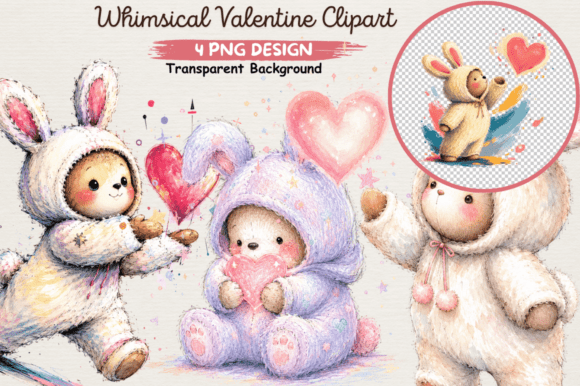 Download Whimsical Valentine Clipart PNG,love PNG - Valentine clipart Collection