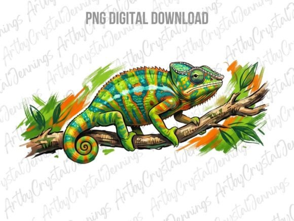 Download Chameleon Lizard Watercolor Clipart PNG - Watercolor clipart png Collection